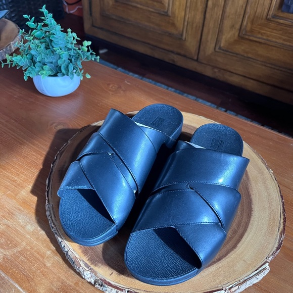 Fitflop Slides Black size 9 - Picture 1 of 4